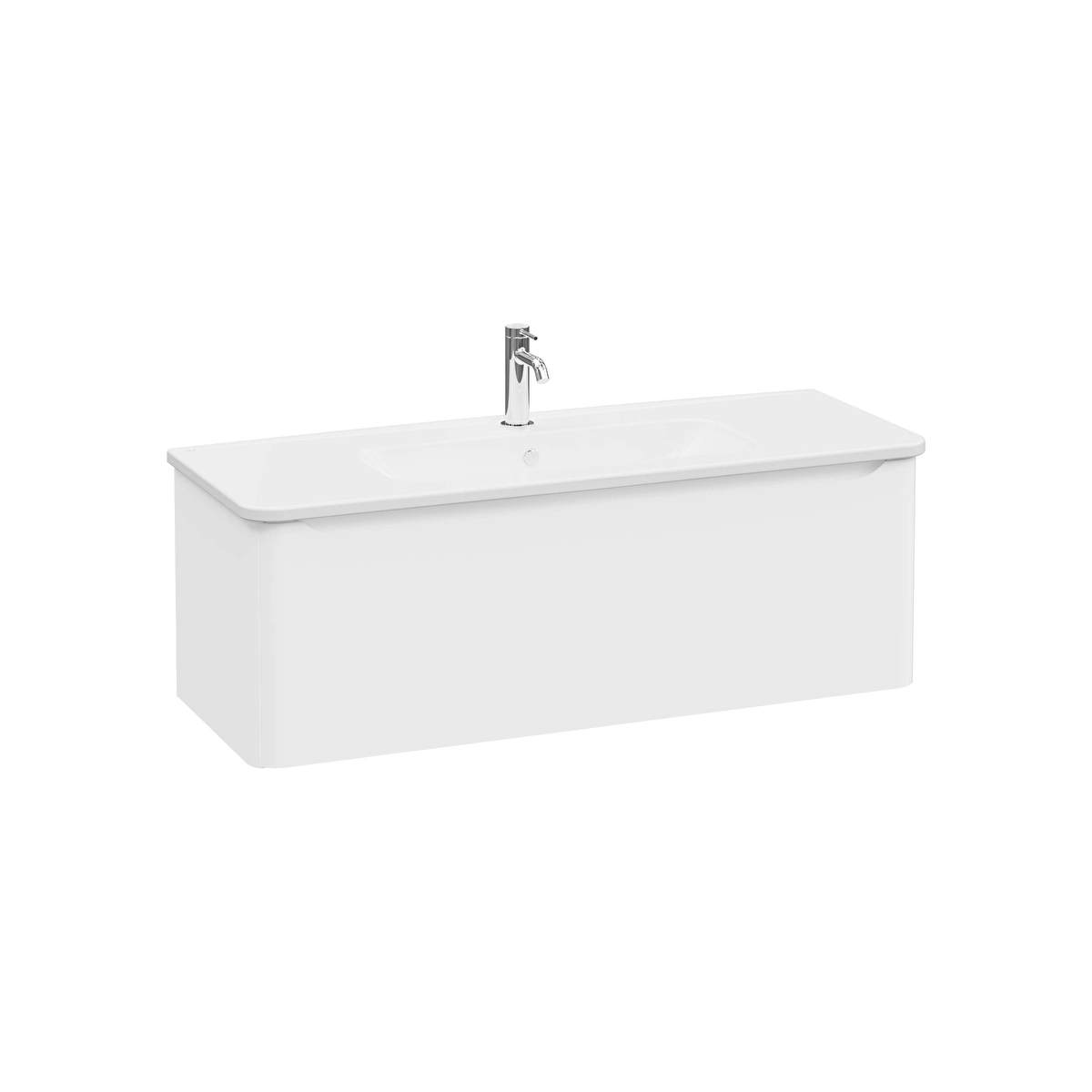 Integra Round Lavabo Dolabı, Mat Beyaz