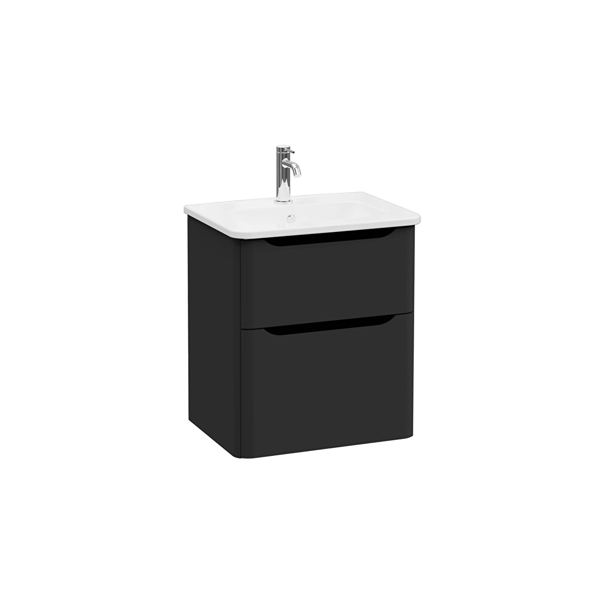 Integra Round Lavabo Dolabı, Mat Grafit