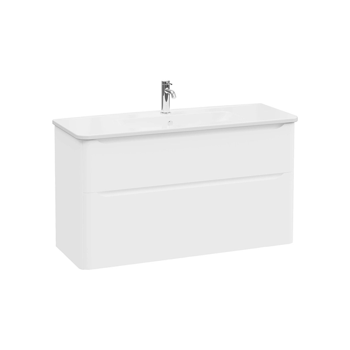 Integra Round Lavabo Dolabı, Mat Beyaz
