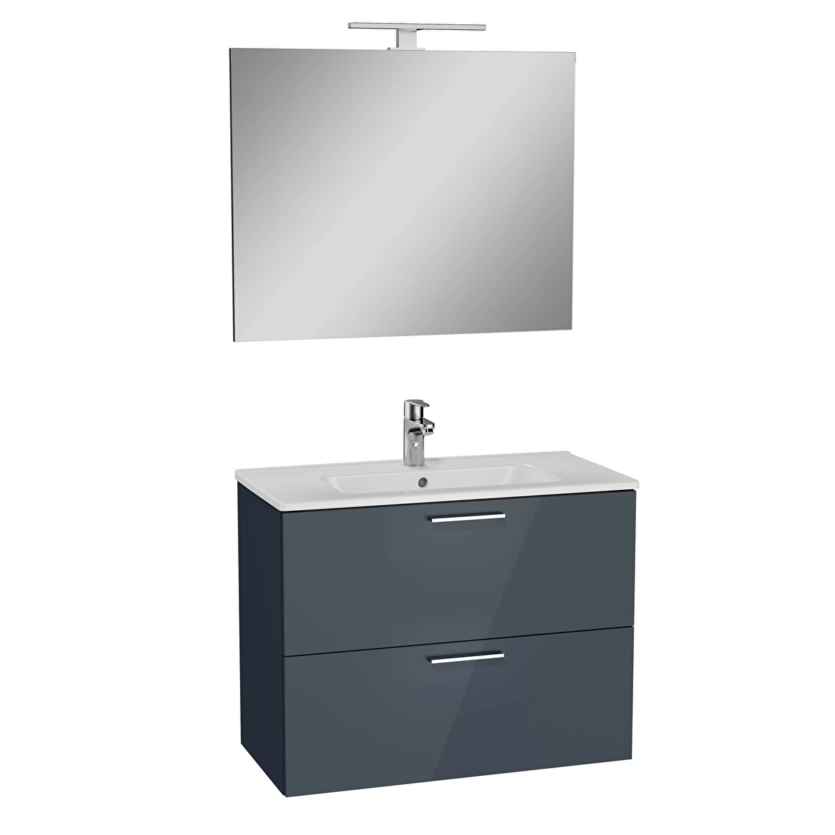 Mia Banyo Dolabı Seti, Parlak Antrasit