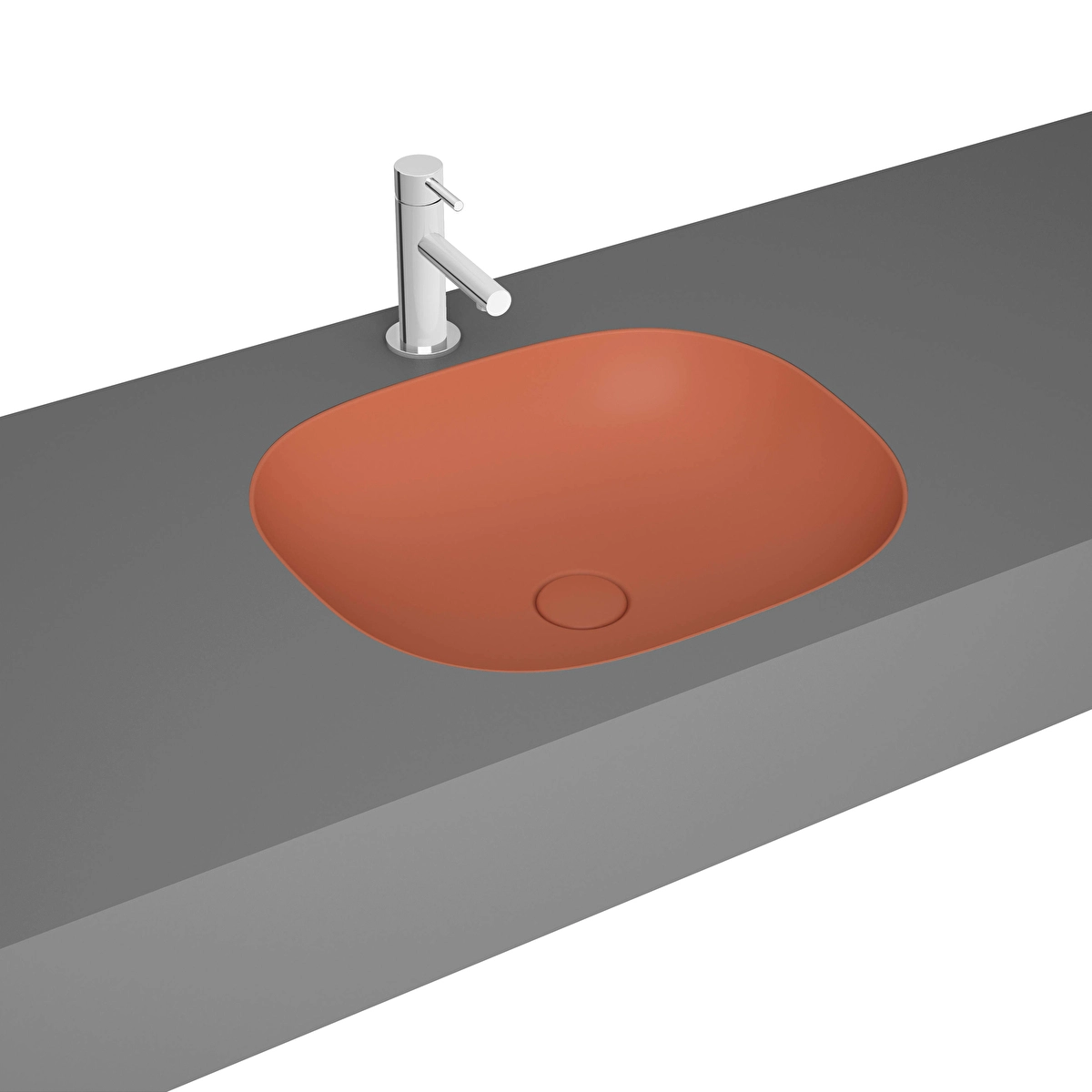 Plural Tezgahaltı Lavabo, Mat Terra Rosa