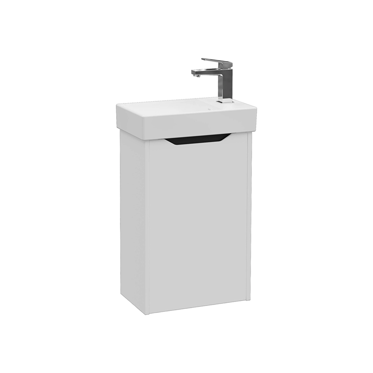 Integra Square Lavabo Dolabı, Mat Açık Gri