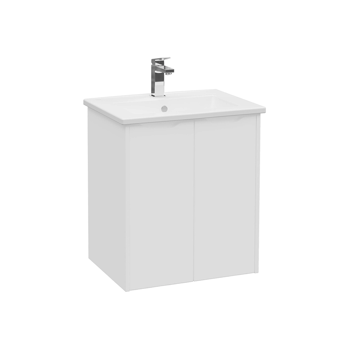 Integra Square Lavabo Dolabı, Mat Beyaz