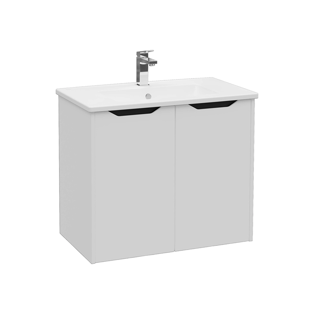 Integra Square Lavabo Dolabı, Mat Açık Gri