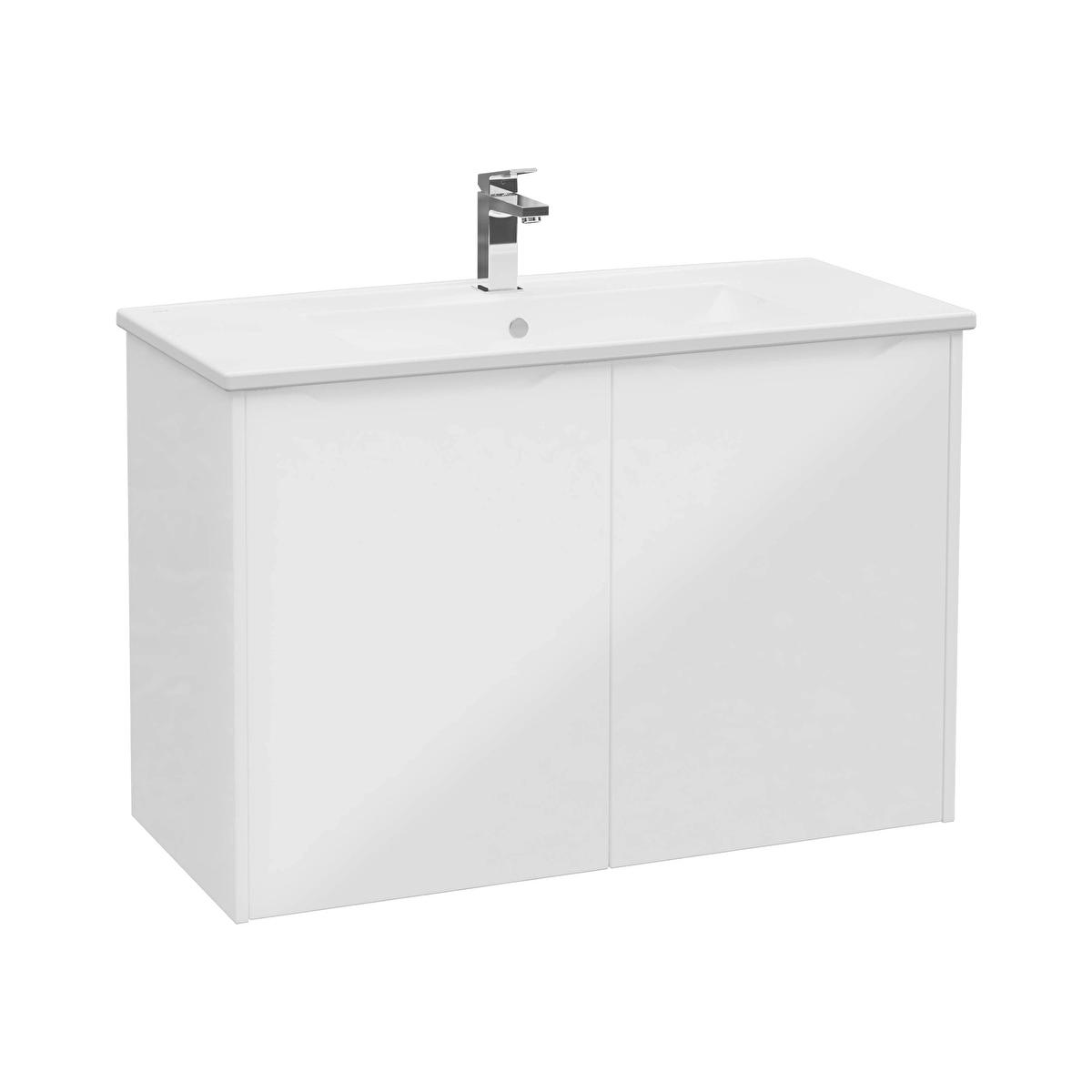 Integra Square Lavabo Dolabı, Parlak Beyaz