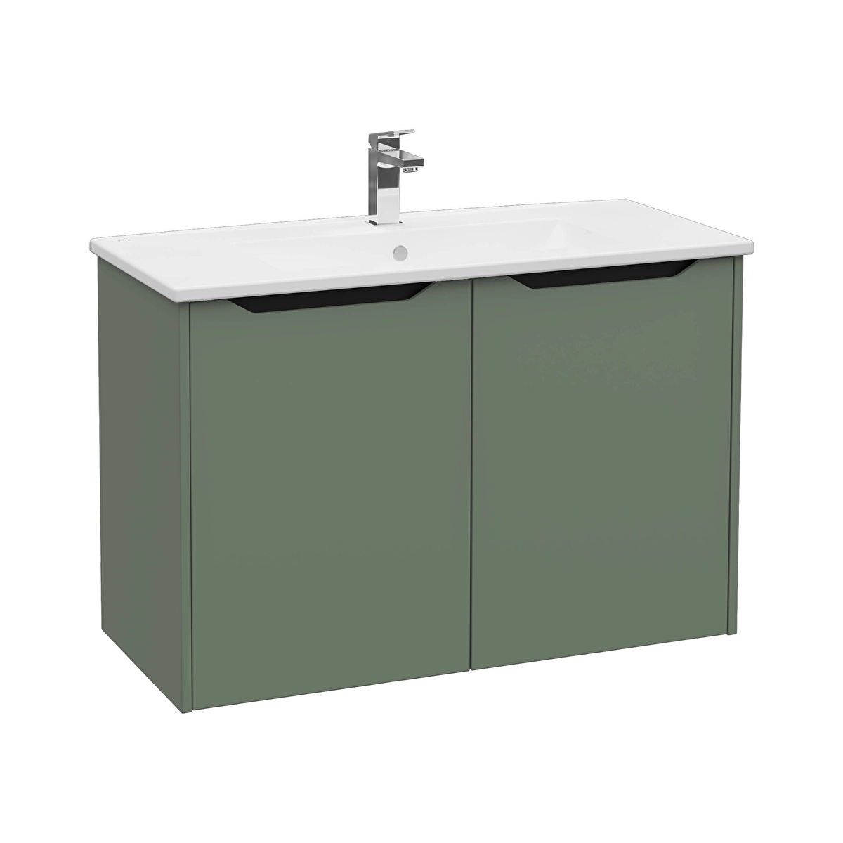 Integra Square Lavabo Dolabı, Mat Yeşil