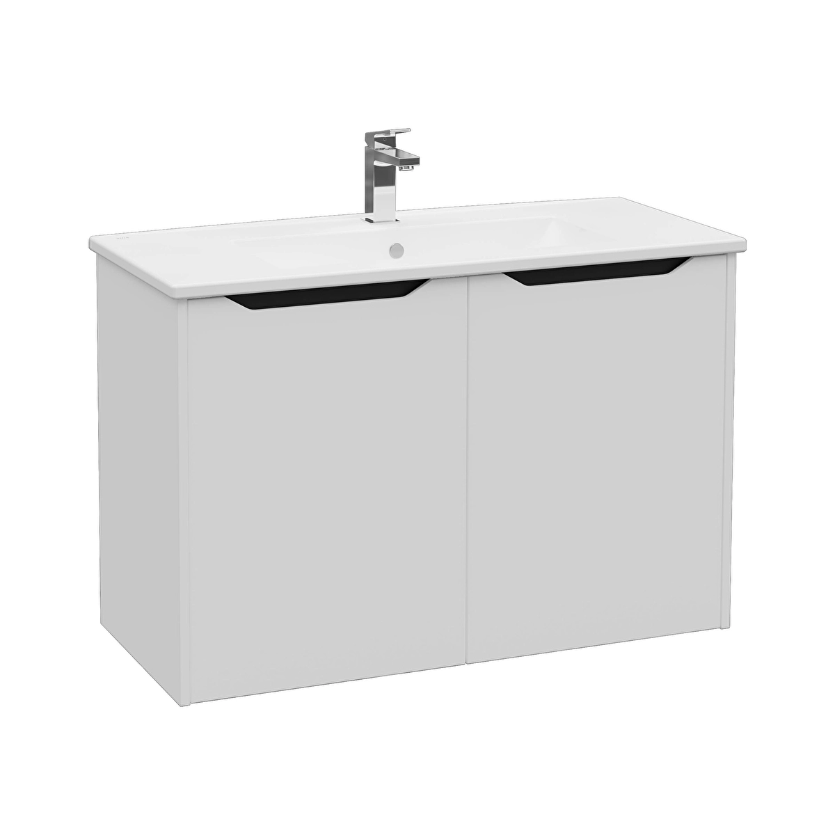 Integra Square Lavabo Dolabı, Mat Açık Gri