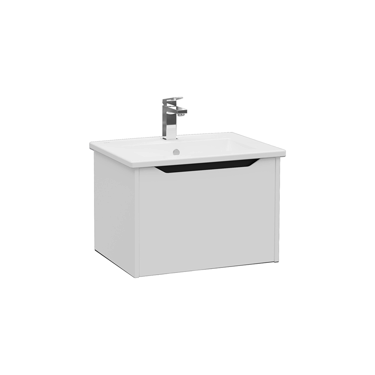 Integra Square Lavabo Dolabı, Mat Açık Gri