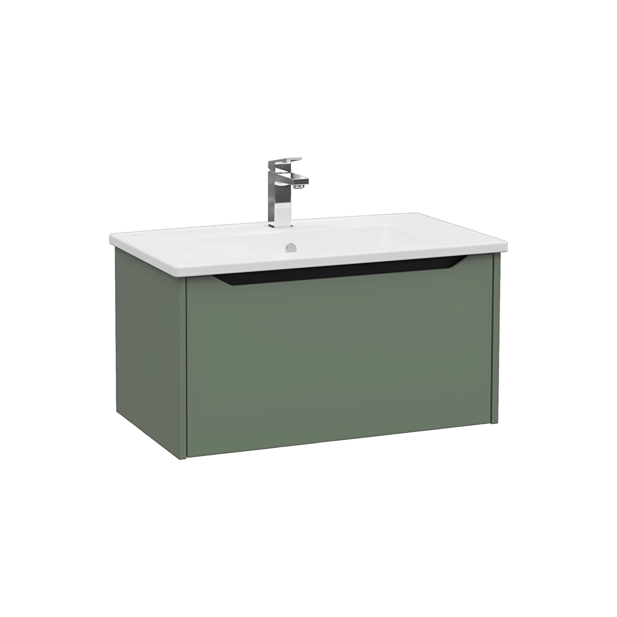 Integra Square Lavabo Dolabı, Mat Grafit