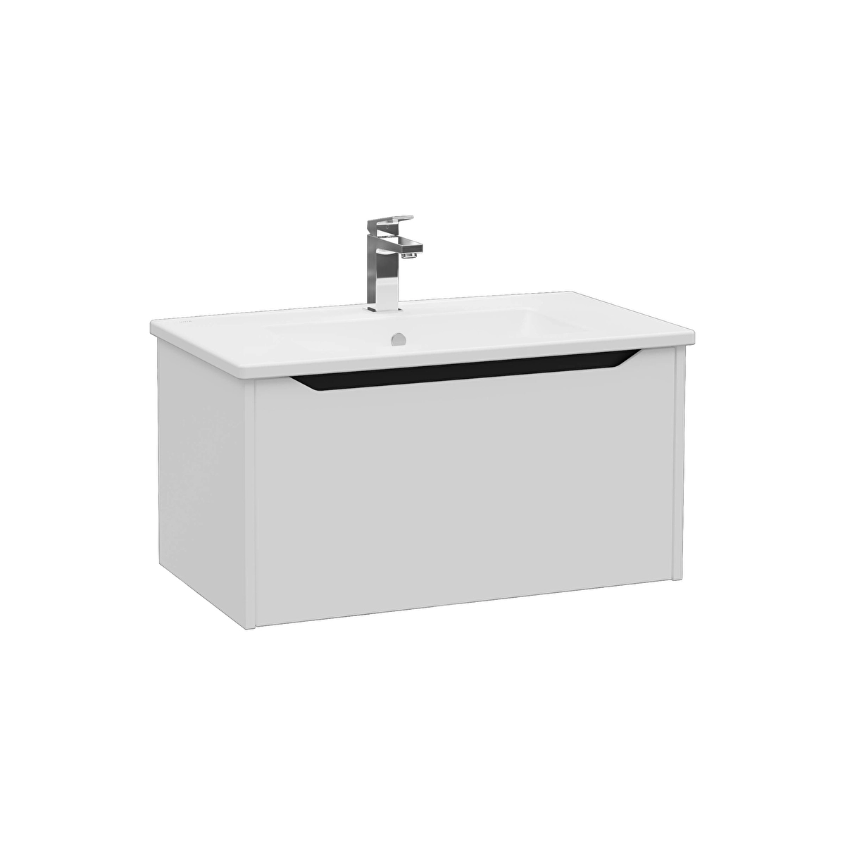 Integra Square Lavabo Dolabı, Mat Açık Gri