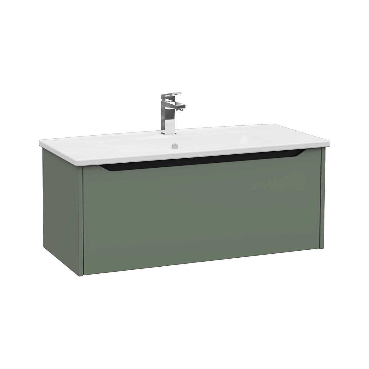 Integra Square Lavabo Dolabı, Mat Yeşil
