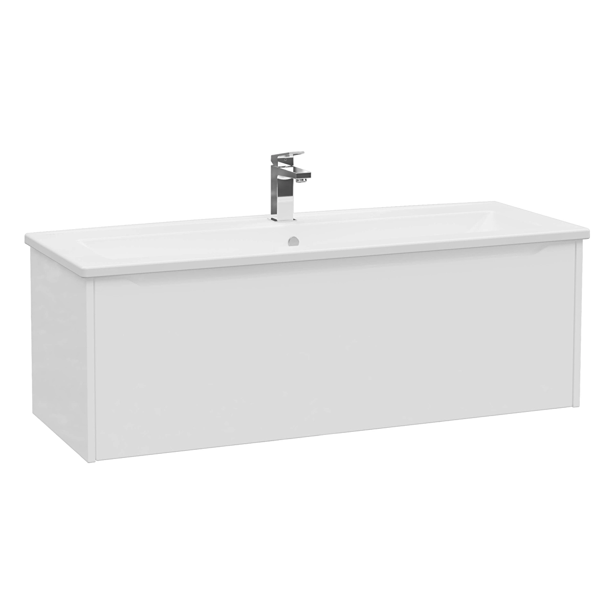 Integra Square Lavabo Dolabı, Mat Beyaz