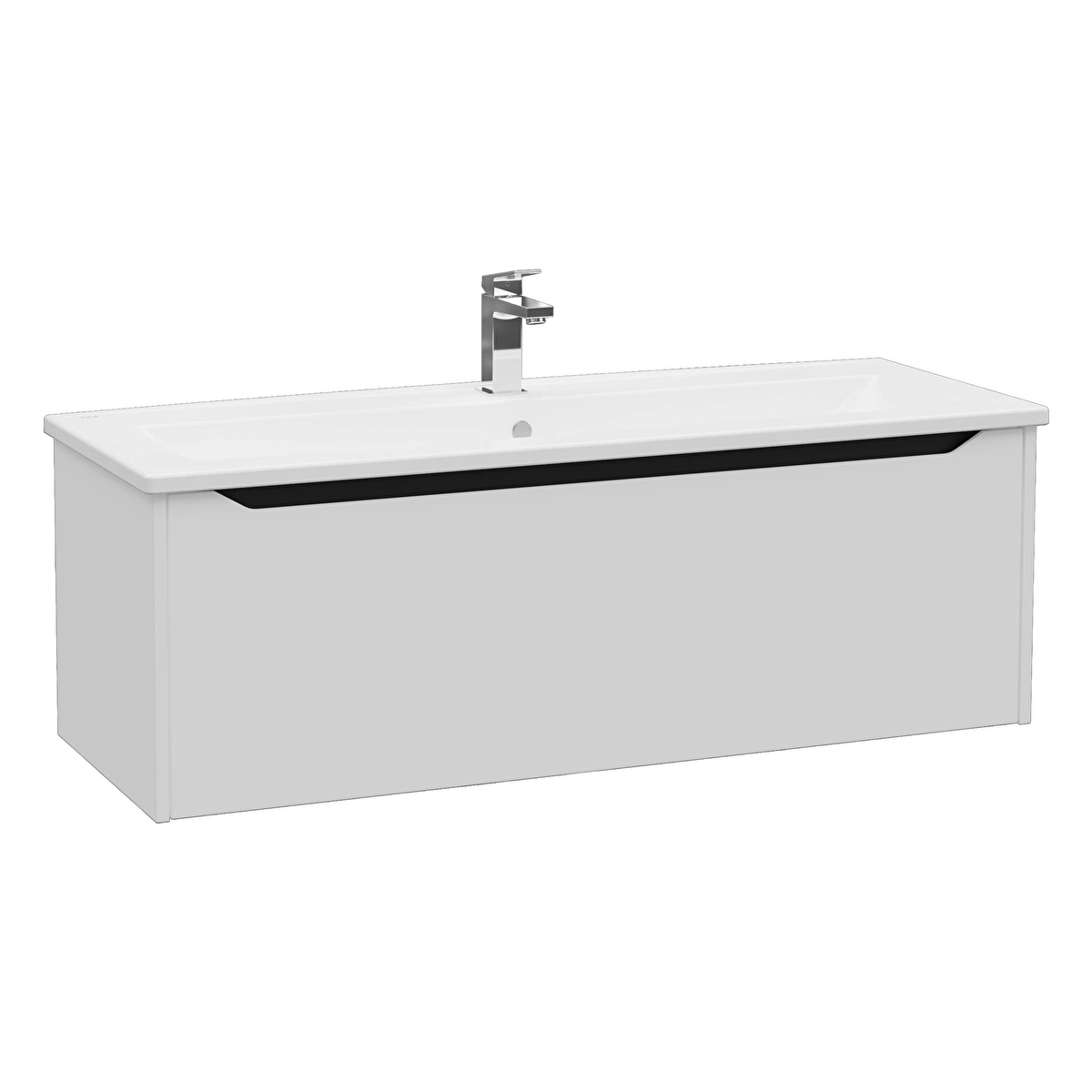 Integra Square Lavabo Dolabı, Mat Açık Gri