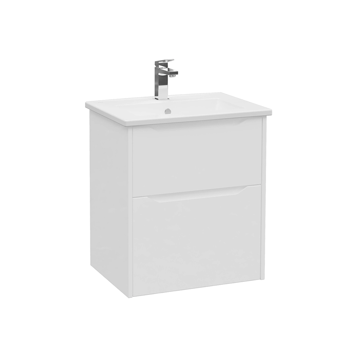 Integra Square Lavabo Dolabı, Mat Beyaz