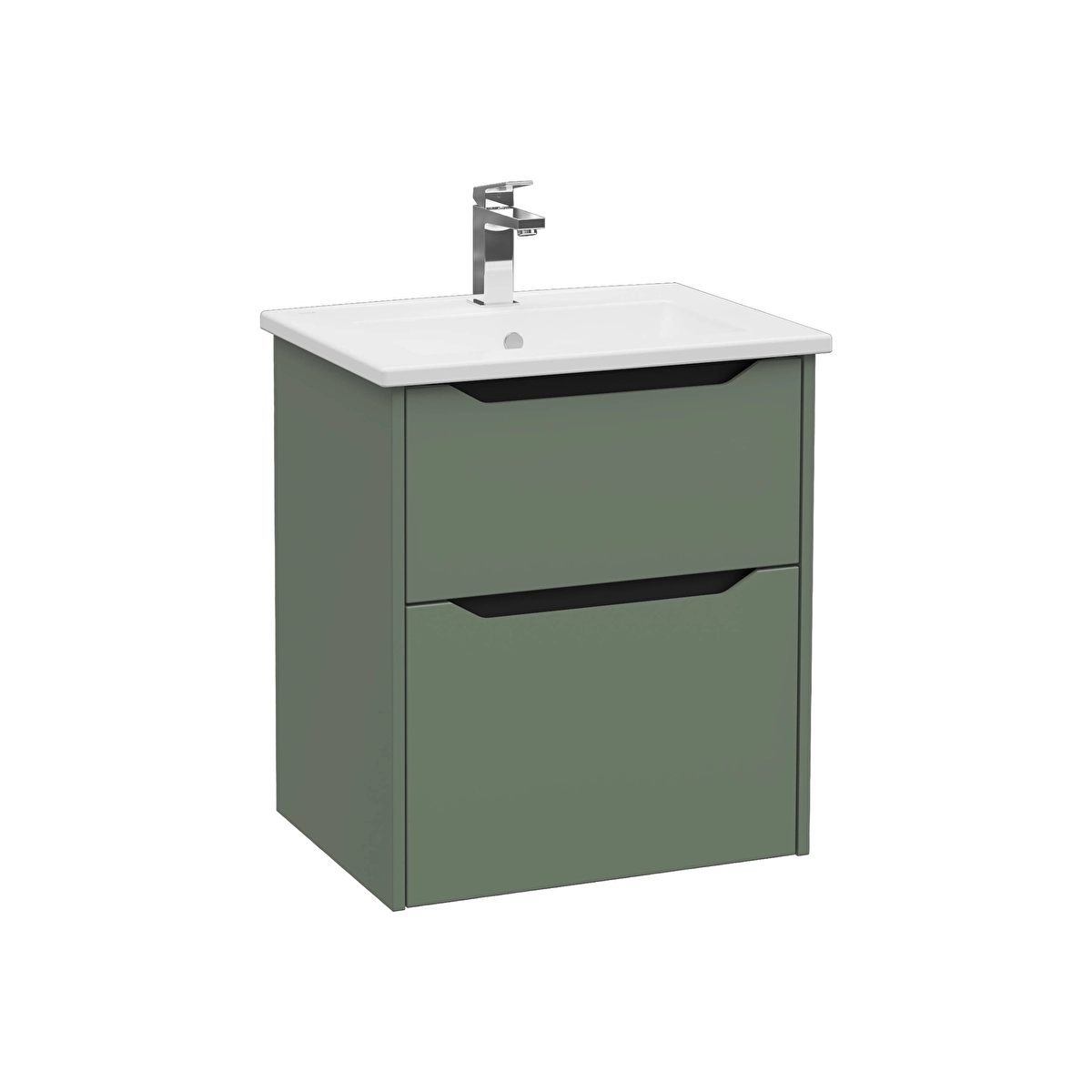 Integra Square Lavabo Dolabı, Mat Yeşil