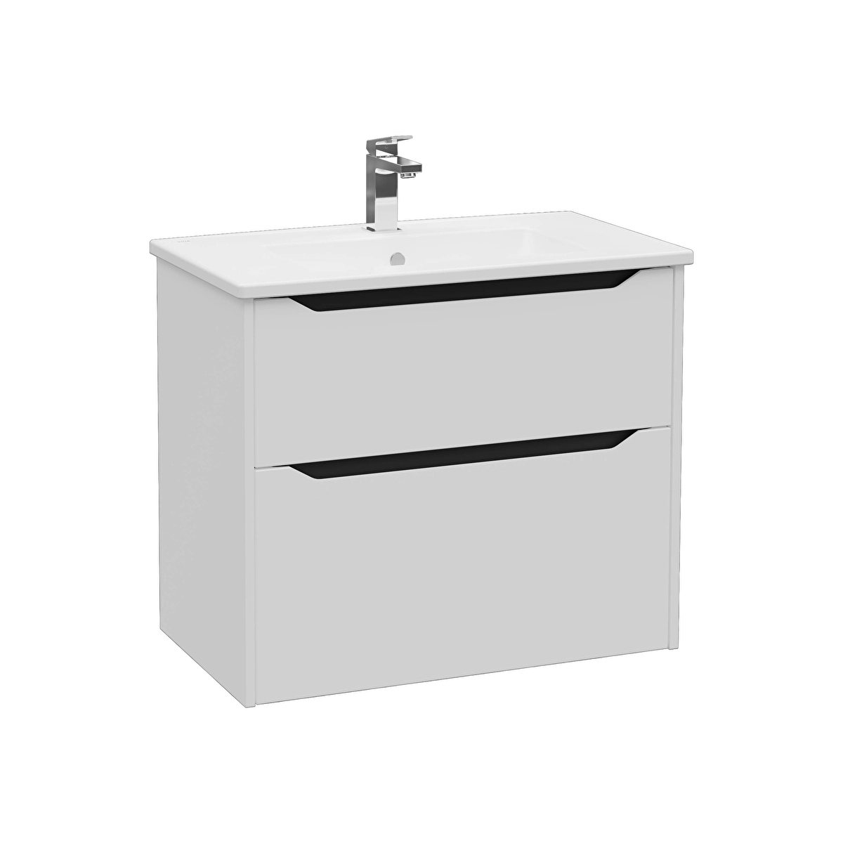 Integra Square Lavabo Dolabı, Mat Açık Gri