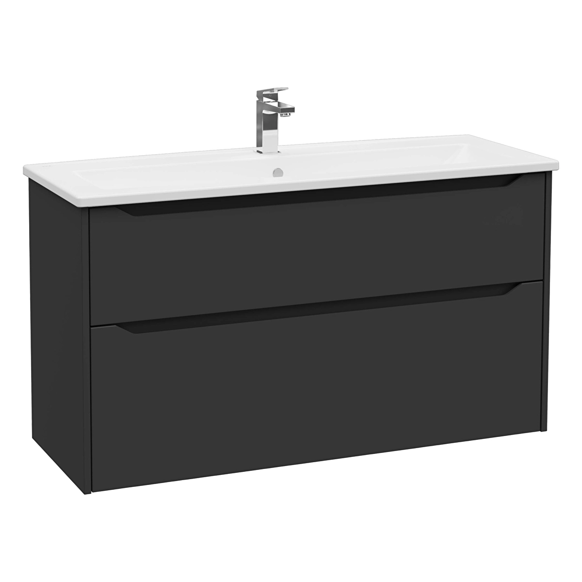 Integra Square Lavabo Dolabı, Mat Grafit