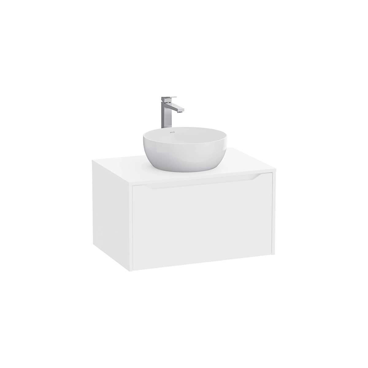 Integra Square Lavabo Dolabı, Mat Beyaz