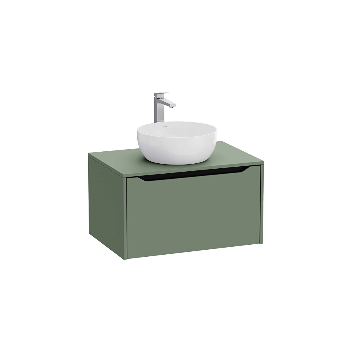 Integra Square Lavabo Dolabı, Mat Yeşil