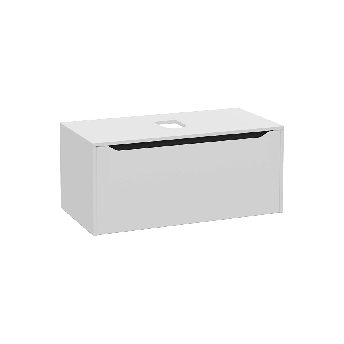 Integra Square Lavabo Dolabı, Mat Açık Gri