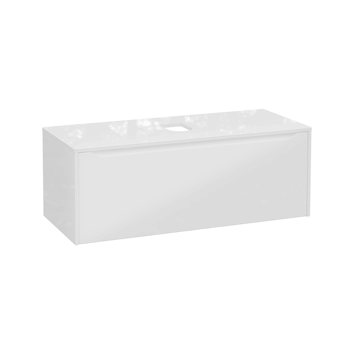 Integra Square Lavabo Dolabı, Parlak Beyaz