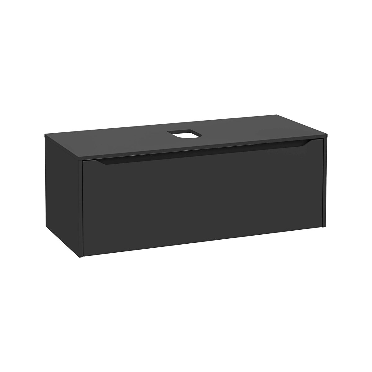 Integra Square Lavabo Dolabı, Mat Grafit