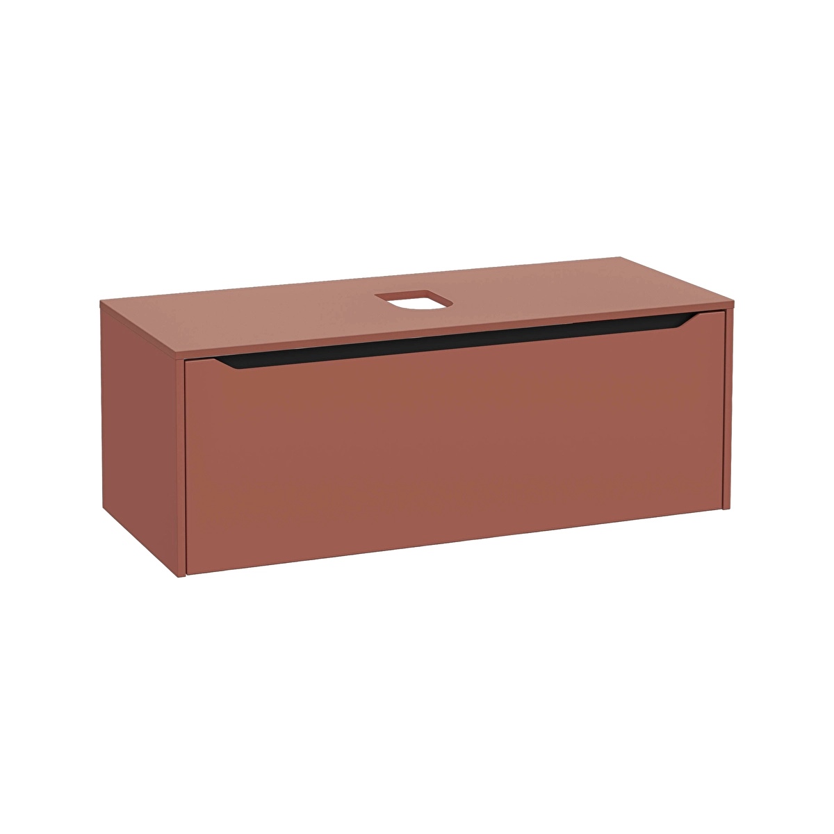 Integra Square Lavabo Dolabı, Mat Kırmızı