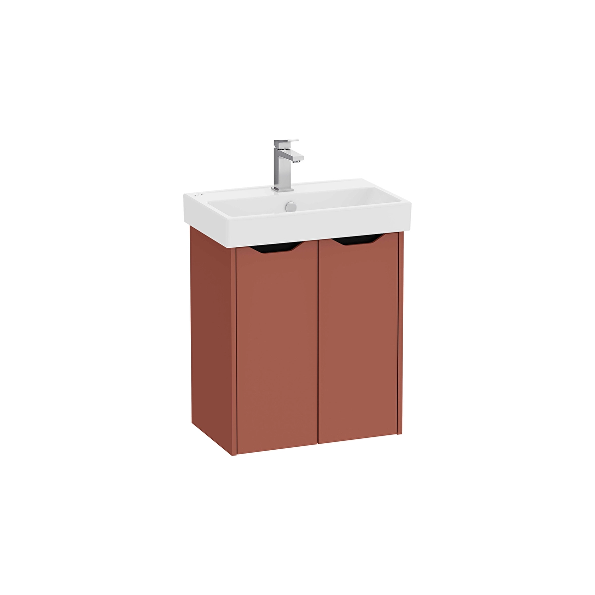 Integra Square Lavabo Dolabı, Mat Kırmızı