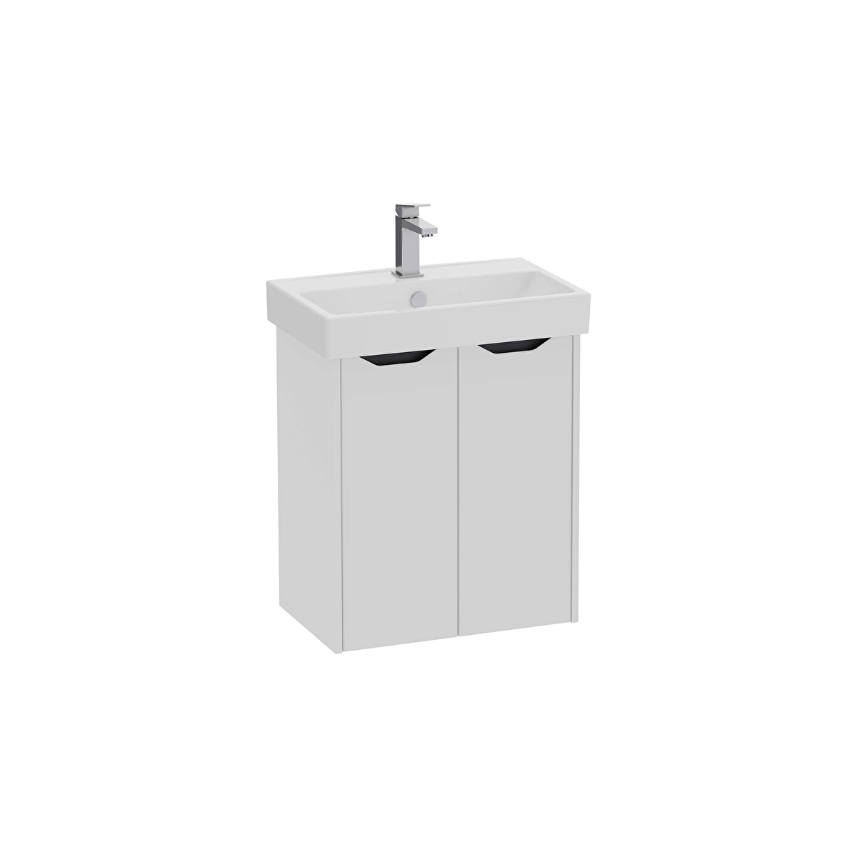 Integra Square Lavabo Dolabı, Mat Açık Gri