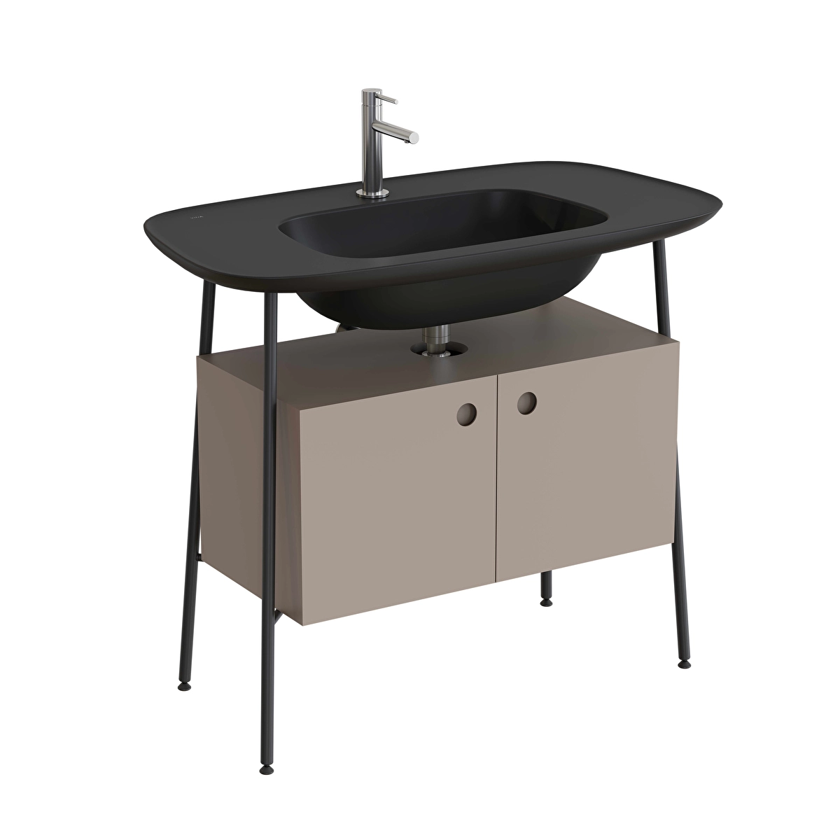 Plural Lavabo Dolabı, Mat Bej
