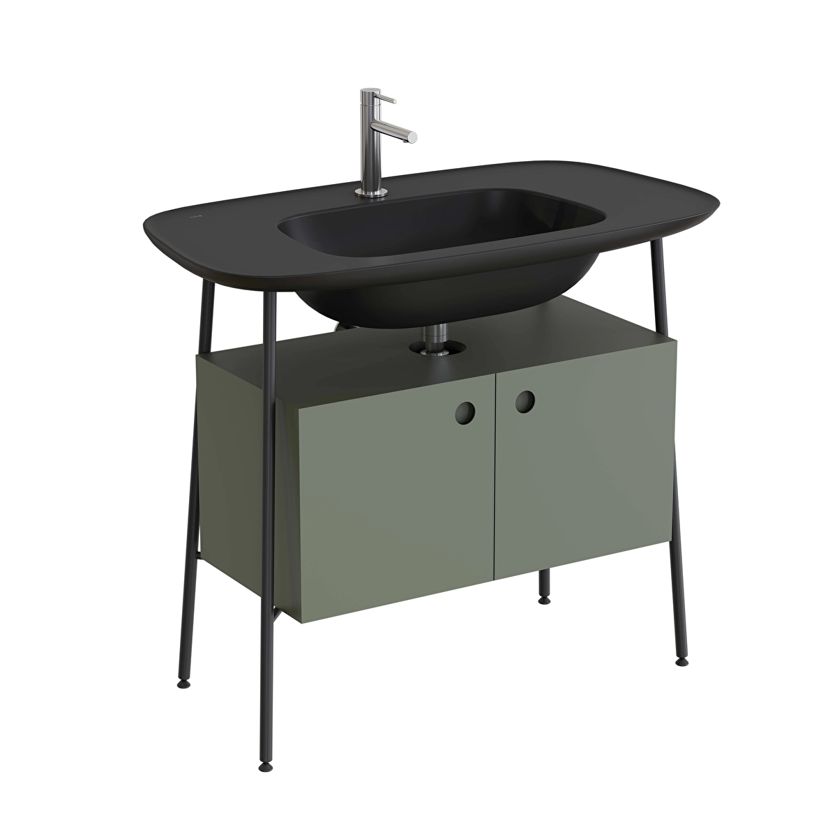 Plural Lavabo Dolabı, Retro Yeşil
