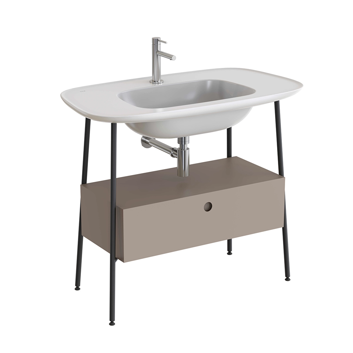 Plural Lavabo Dolabı, Mat Bej