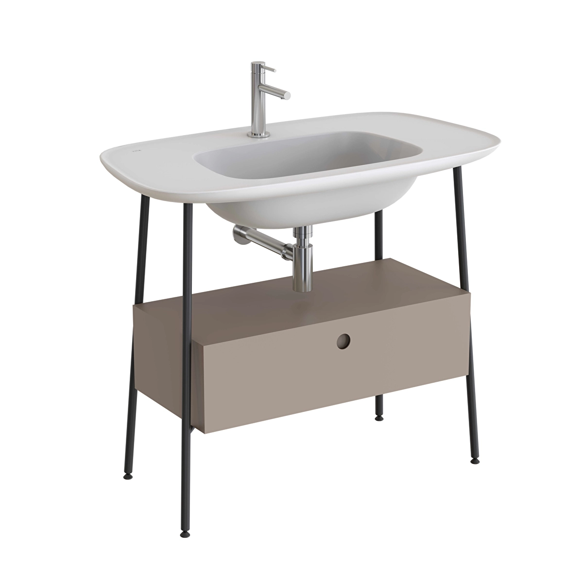 Plural Lavabo Dolabı, Mat Bej