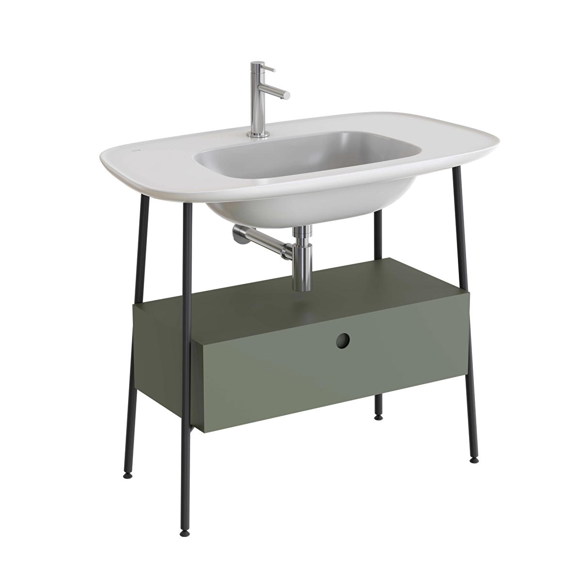 Plural Lavabo Dolabı, Retro Yeşil