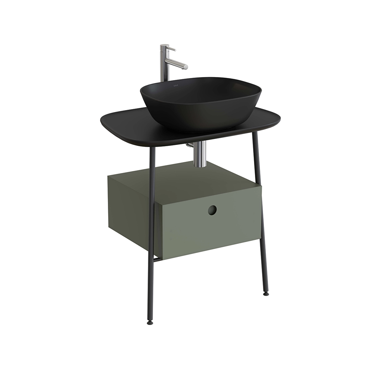 Plural Lavabo Dolabı, Retro Yeşil
