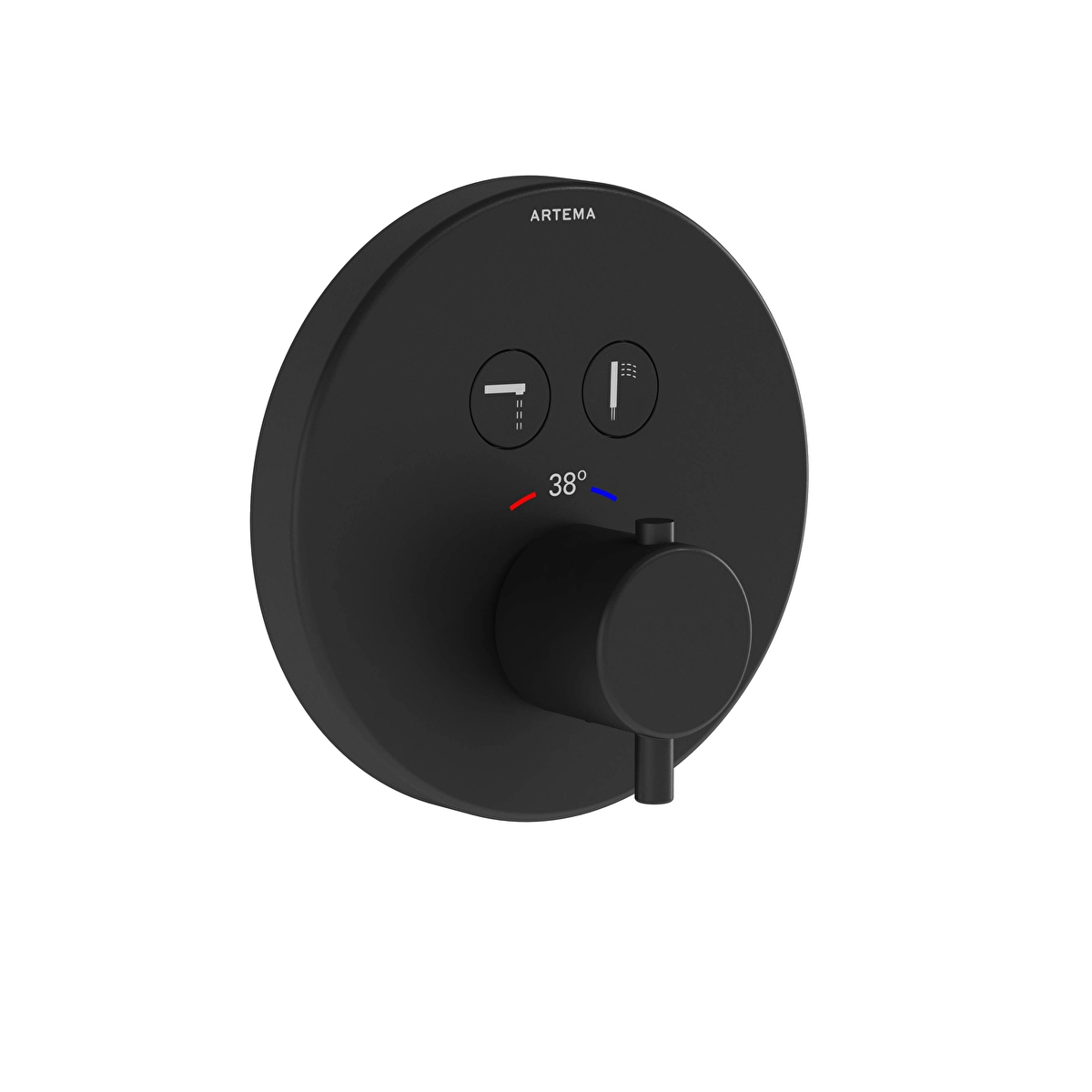 AquaHeat Ankastre Banyo Bataryası, Mat Siyah