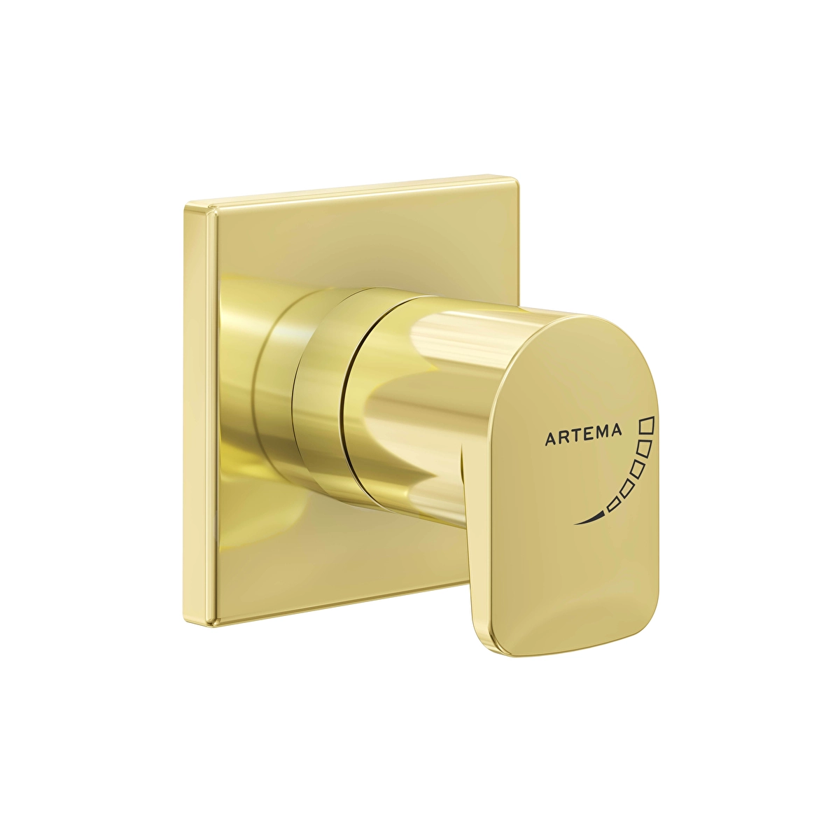 Root Square Ankastre Stop Valf, Soft Altın