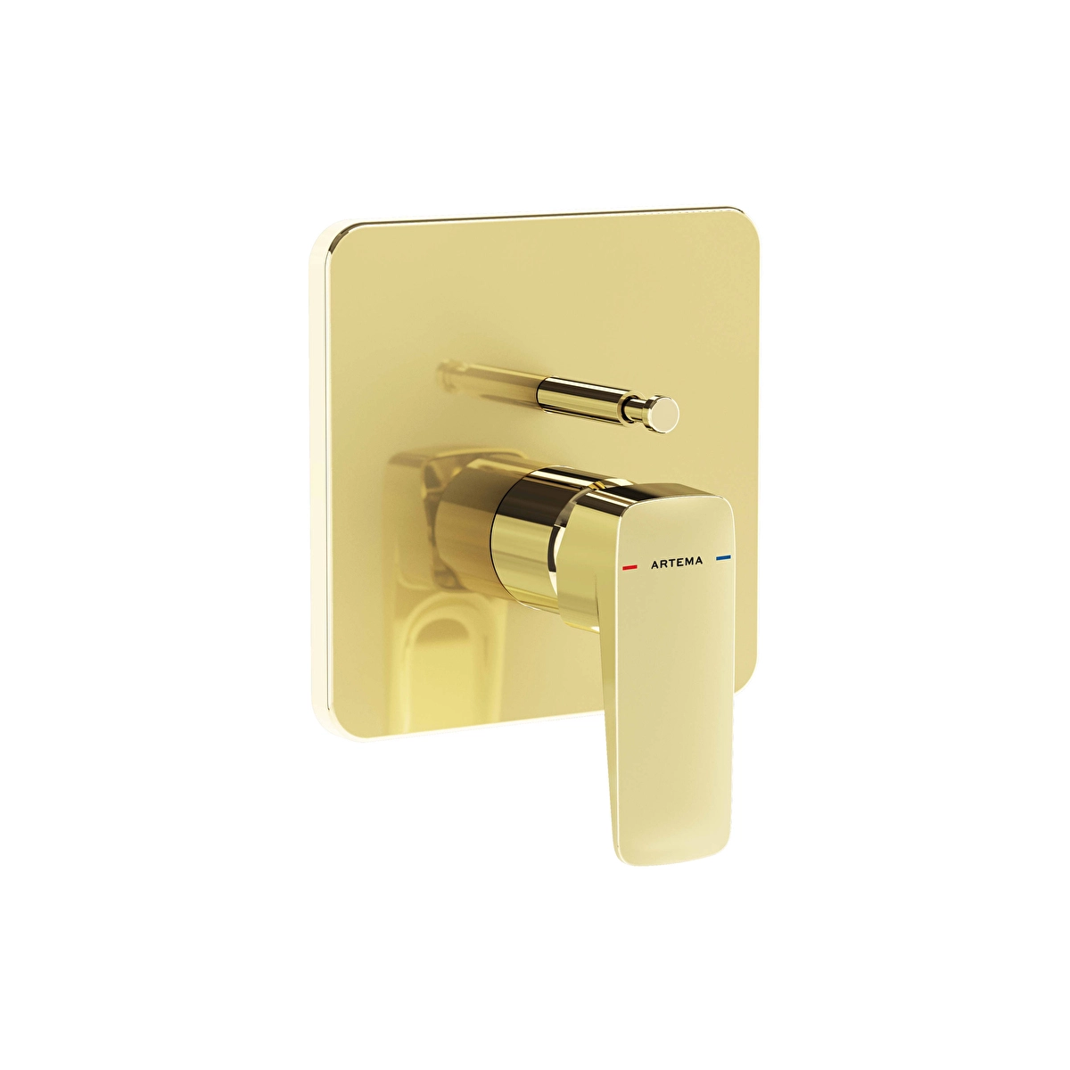 Root Square Termostatik Ankastre Banyo Bataryası, Soft Altın