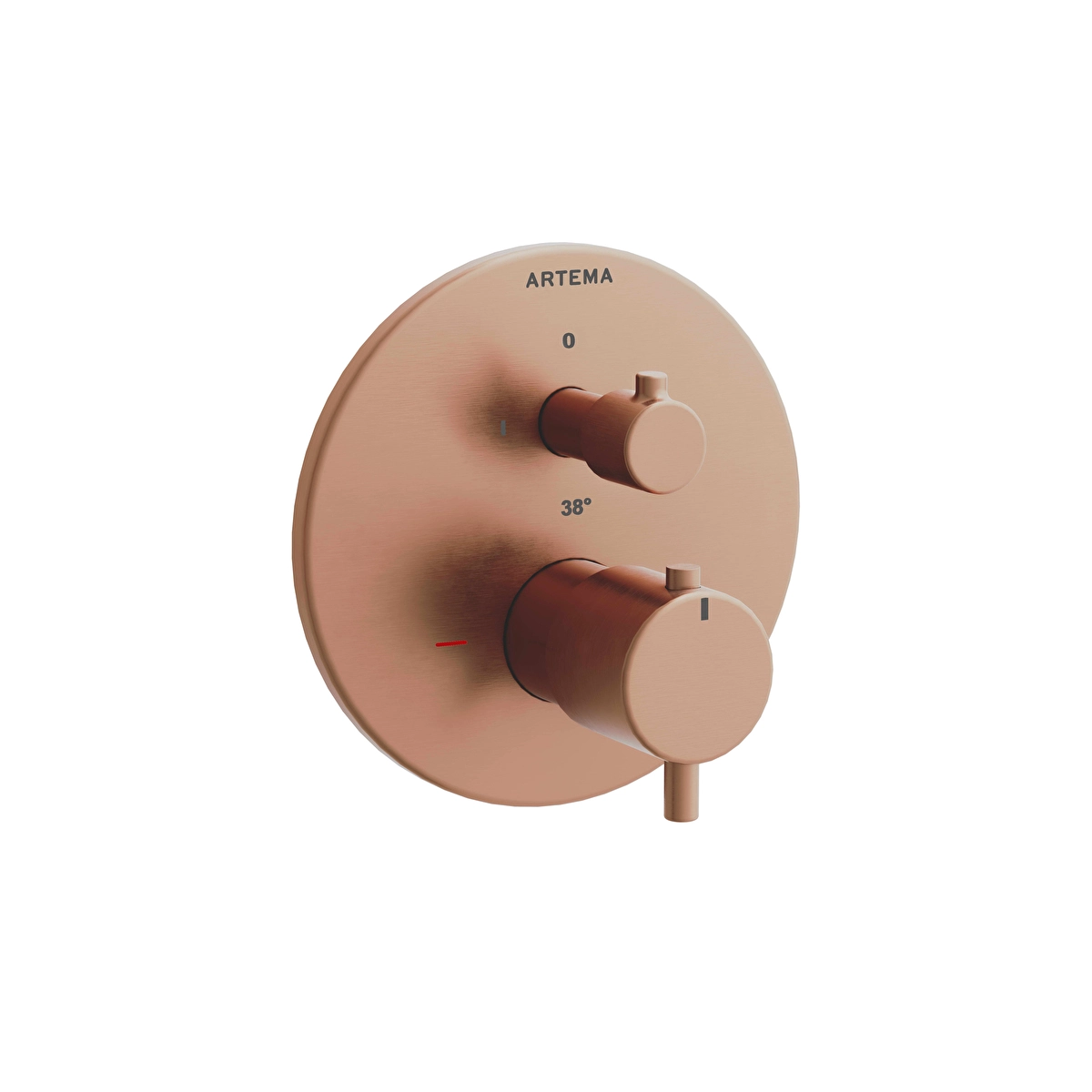 AquaHeat Ankastre Termostatik Banyo Bataryası, Fırçalı Bakır