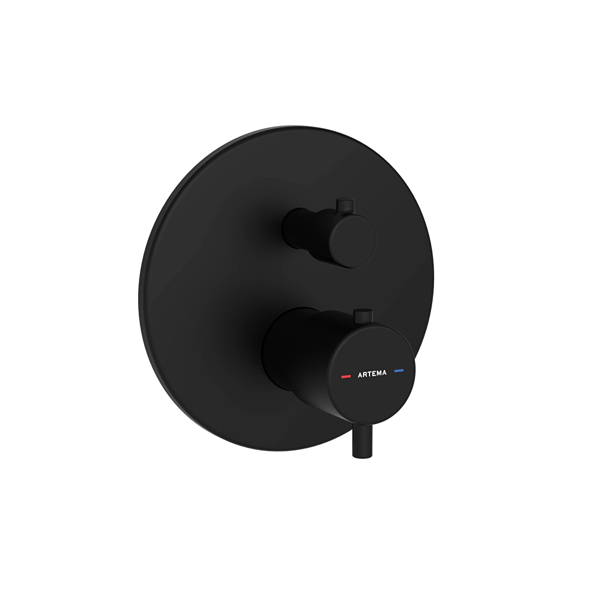 AquaHeat Termostatik Ankastre Banyo Bataryası, Mat Siyah