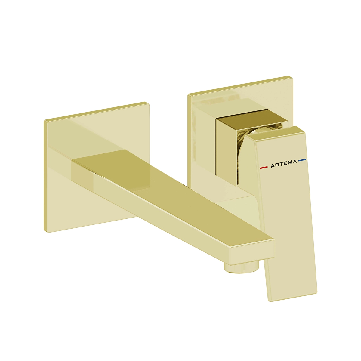 Minimax Square Ankastre Lavabo Bataryası, Soft Altın