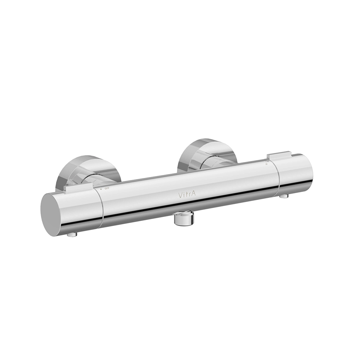 Base Round Termostatik Duş Bataryası, Krom