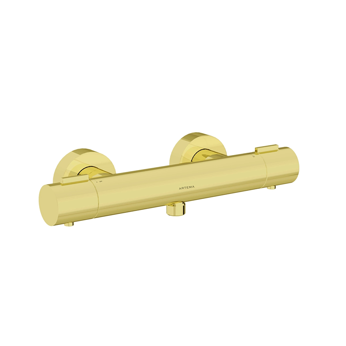 Base Round Termostatik Duş Bataryası, Soft Altın