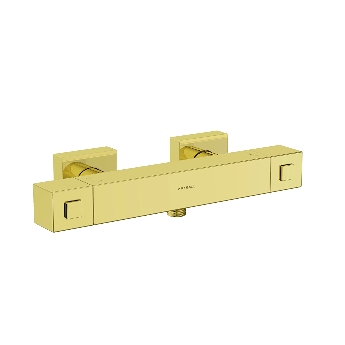 Base Square Termostatik Duş Bataryası, Soft Altın